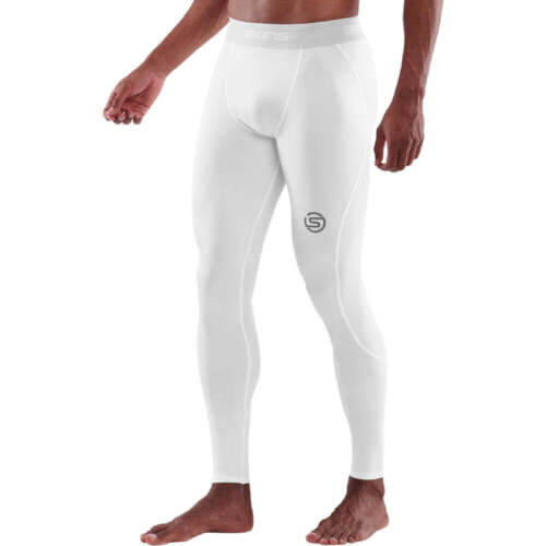 SKINS | MENS SKINS SERIES-1 LONG TIGHTS Compression Pants (WHITE) - Picture 3 of 5
