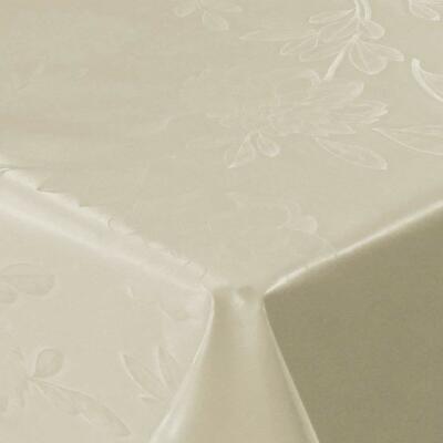 PVC Tischdecke Dahlia Blume Creme Wachstuch · Länge & Breite wählbar· abwaschbar
