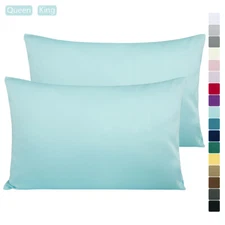 500TC Cotton Sateen Pillowcases Premium Quality Pillow Cases Soft Handfeeling