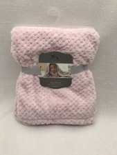Adirondack Girls Light Pink Baby Blanket Lovey Security Shimmery Textured NEW