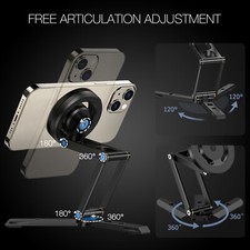 720 Rotation Magnetic Phone Holder Foldable Handheld Tripod Mount for Phone US