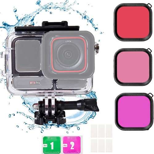60M Dive Case Waterproof Housing Shell Protective Cover For Insta360 Ace Pro - Picture 8 of 11