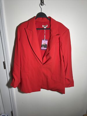 NWT SERGIO HUDSON for Target Solid All Red Suit Blazer