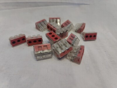 WAGO INSULATED WIRE CONNECTOR RED #773-173.  BRAND NEW 14 Piece. Pt Box Balance.