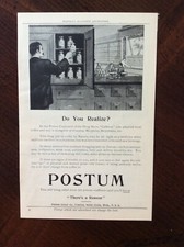 1908 vintage original ad Postum Coffee Substitute fantastic condition