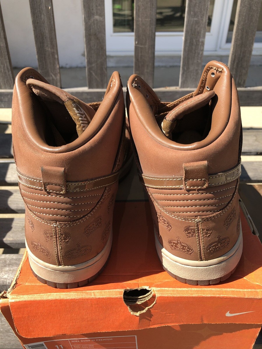 2006 Nike Dunk High Premium QS Mighty Crown Bison Brown Bone