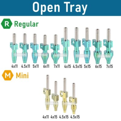 活字亜鉛 Dental Transfer Impression Coping Titanium Open Closed Tray Fits