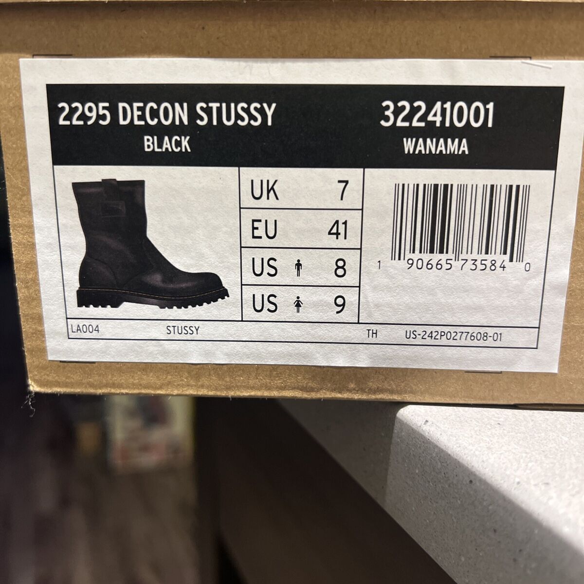 Stussy Dr. Martens 2295 Decon Stussy Black Wanama 32241001 Stussy Dr. Martens 2295 Decon Stussy Black Wanama 32241001