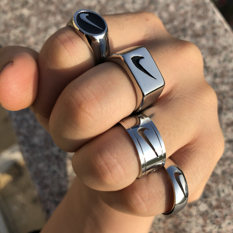 Vintage Nike Swoosh Cut Out Ring Gold/Silver | eBay Vintage Nike Swoosh Cut Out Ring Gold/Silver | eBay