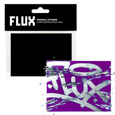 Flux Eierschalen-Aufkleber (50) mehrfarbig schwer zu entfernen Vinyl-Etiketten 3 x 4 Zoll