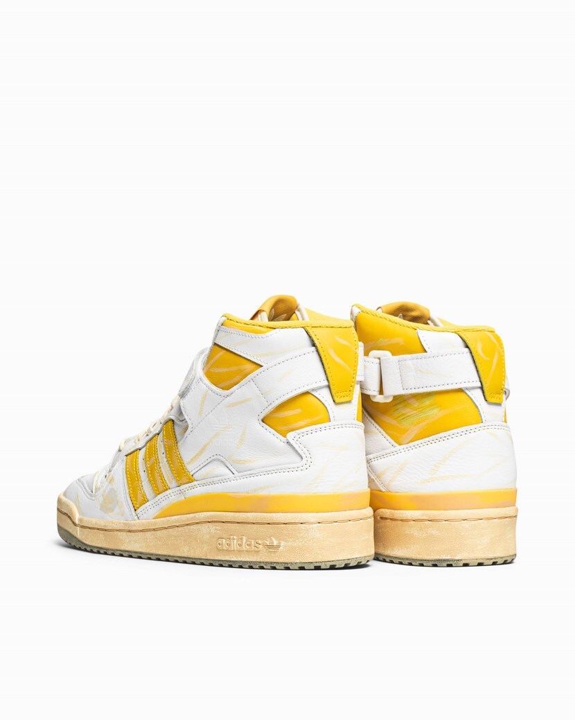 Adidas Forum 84 High Worn Yellow 2022 Athletic Shoe Sneaker