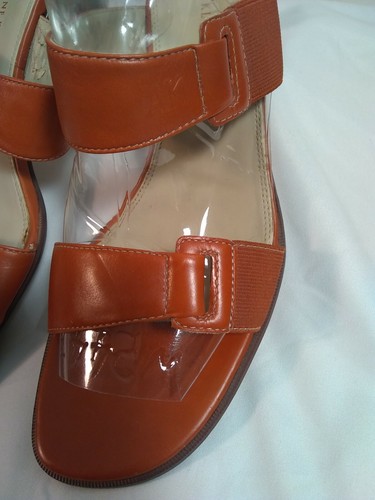 Sandalo donna Anne Klein KKBengal pelle marrone 2 cinturini slide tg-9M f221 - Foto 6 di 12