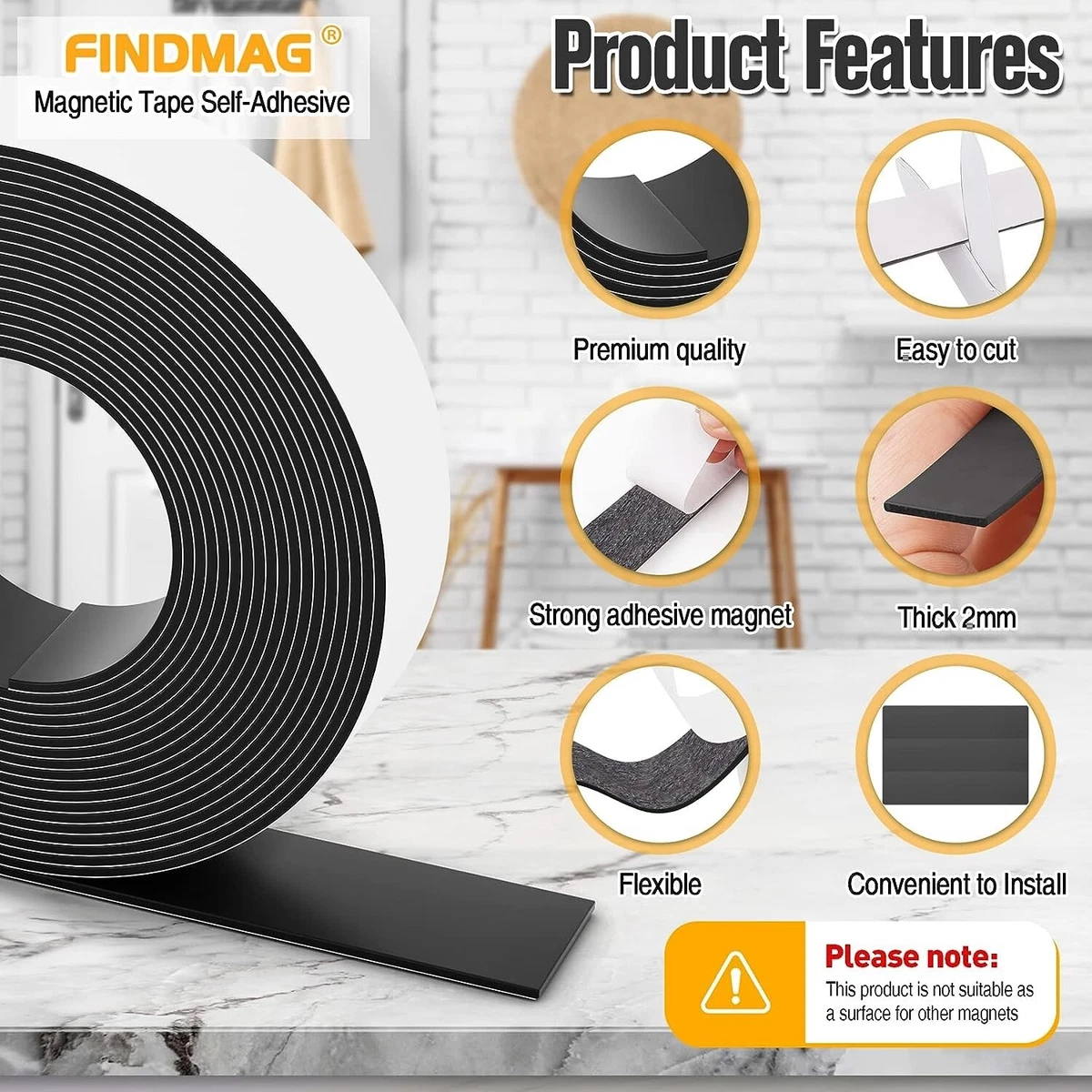 Strip Tape 10Ft Flexible Roll Adhesive Backed