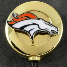 NFL Football Sports Denver Broncos Retractable Security ID Holder Badge Reel