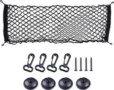 Cartman Cargo Net Hammock Trunk Organizer with 4 Adjustable Hook (35.4"x11.8")