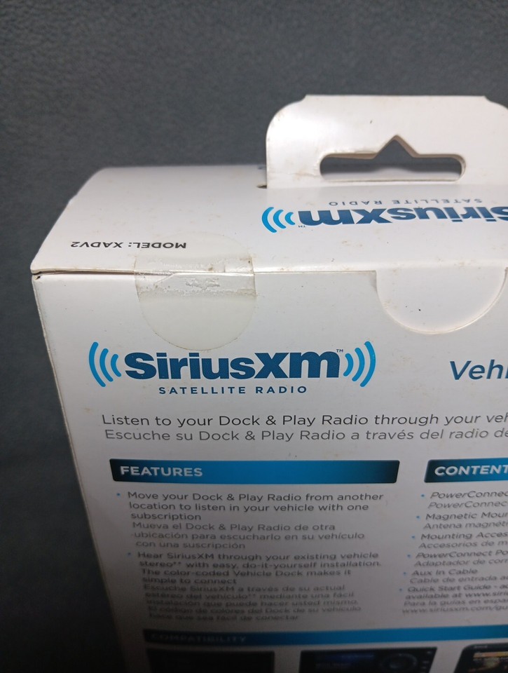 XADV2 Sirius XM Satellite Radio Second Vehicle Kit Installation NOS