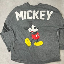 Disney Mickey Mouse Sweatshirt Women's M Charcoal Gray Long Sleeve Jersey