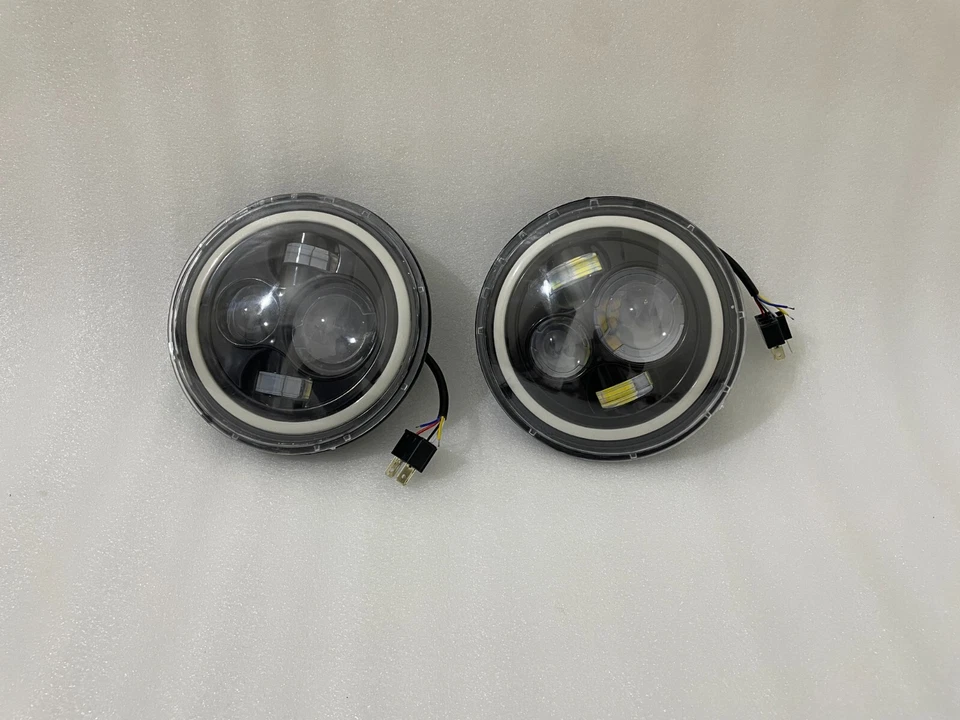 LED Headlight DRL Hi/Lo Beam 7" inch (Pair) Suzuki Samurai SJ410 SJ413 |Fit For Foto 2 de 4