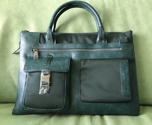 Borsa Cartella Lavoro PIQUADRO Frame CA1618FR Nuova Ottanio Avio Celeste  verde | eBay