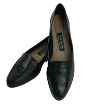 Easy Spirit Shoes CONTINENTAL soft leather loafers slip on New Old Stock