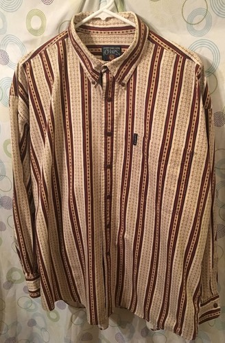 Mens thick Chaps by Ralph Lauren long sleeve button down shirt Size XL - Picture 2 of 11