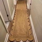 Runner Handmade Jute Braided Rug Carpet Non Slip Organic Rustic Look Runner Rug