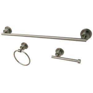 KINGSTON BRASS BAK821148SN 3-Piece Bathroom Accessories ...