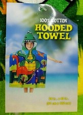 Kids Hooded Poncho BEACH Towel Choose 1 From 7 Designs 24" X 48" 100 Cotton