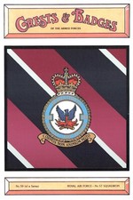 CRESTS & BADGES ROYAL AIR FORCE 57 SQUADRON POSTCARD CONTINENTAL SIZE VG MINT