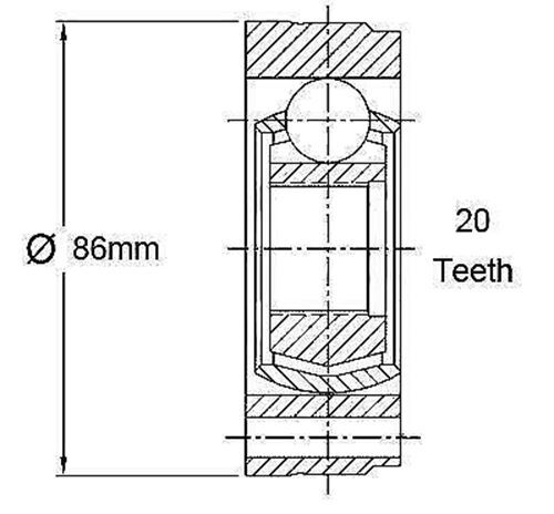 CV Joint BOOT KIT for Volvo S60 S80 V60 V70 XC60 XC70 31216177 20 Spline BJ75L - Picture 3 of 4