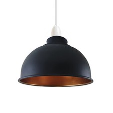 Vintage Lampshade Ceiling Light Shade Easy Fit Pendant Metal Black Lamp Shades