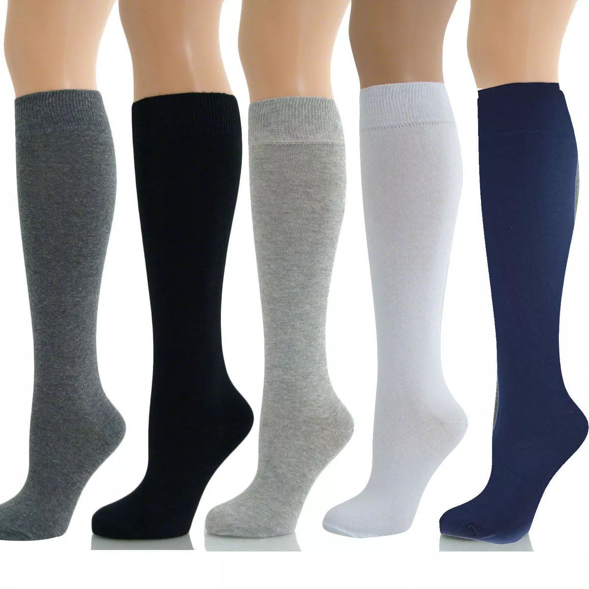 Knee high 2025 cotton socks ladies
