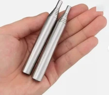 2pcs Portable Emergency Fire Starter Stainless Steel Blow Fire Tube Fire Tools