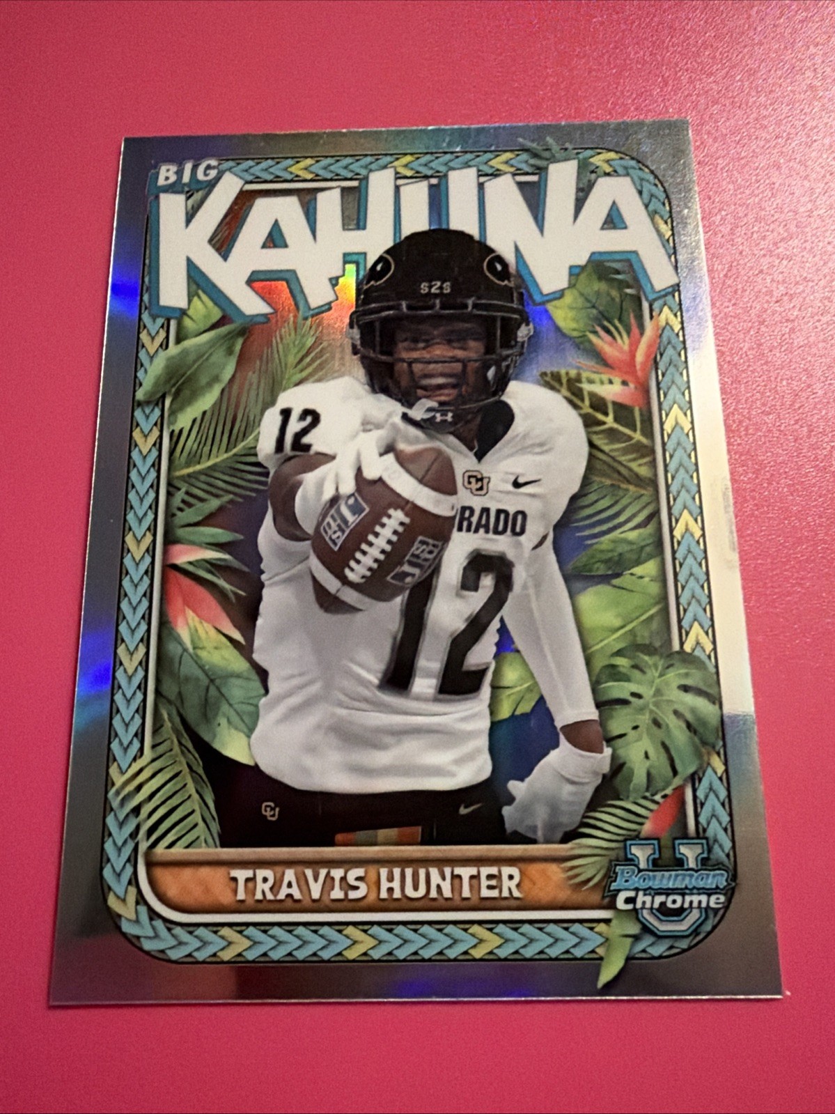 TRAVIS HUNTER 2023 BOWMAN CHROME U BIG KAHUNA CASE HIT SP #TBK-12 COLORADO Q7681