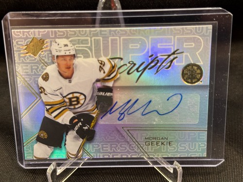 2024-25 SPx Superscripts Morgan Geekie #SS-MG Auto Boston Bruins
