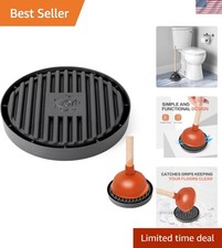 Plunger Tray - Plunger Mat Air Drying Mat for Toilet Plunger - Plunger Holder...