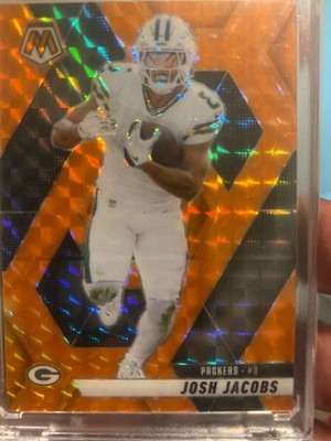 2025 Panini Mosaic - Josh Jacobs #156 Orange Mosaic Prizm /199
