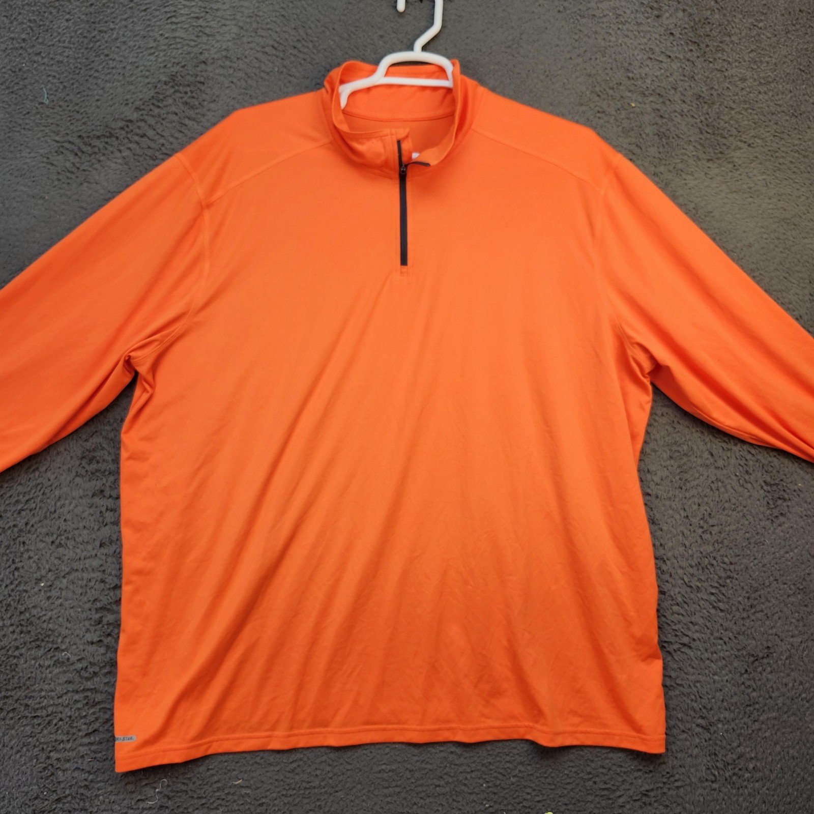 Starter Pullover Shirt Mens 3XL Orange Dri-Star Quarter Zip Athletic Lightweight