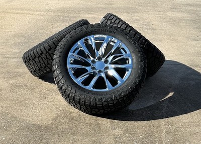 20'' Chrome SSX Wheels Rugged Terrain Tires TPMS For Chevy Silverado Tahoe Set 4