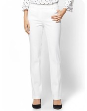 NY Co 7th Avenue Women s 12 Signature Fit Straight Leg Stretch Pant NWT White