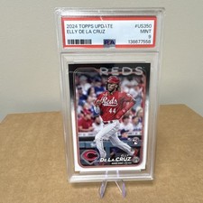 PSA 9 Topps 2024 Update Series Elly De La Cruz #US350 Rookie Debut Base PSA 9 
