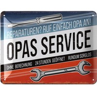 Retro Blechschild Opas Service Schild Werkstatt Retro Deko Metallschild 15X20Cm