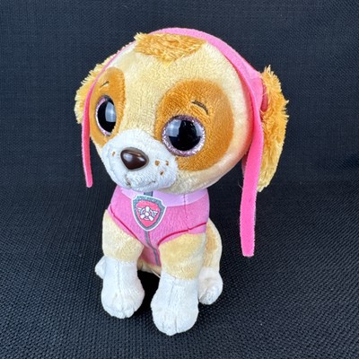Ty Beanie Boo Paw Patrol Skye Pilot Girl Dog 6'' Plush Stuffed Animal Toy