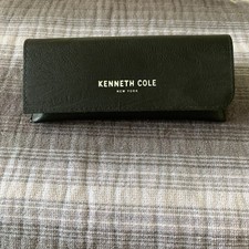 Kenneth Cole New York Black Leather Soft Glasses Case - Pre Owned