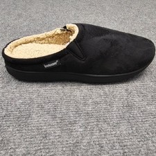 Isotoner Slippers Mens Memory Foam Indoor Outdoor Moccasin Black LG 9.5-10.5