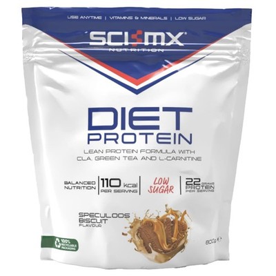 SCI-MX Diet Whey Protein Pulver + Vitamine & Grüner Tee, CLA & 800g 