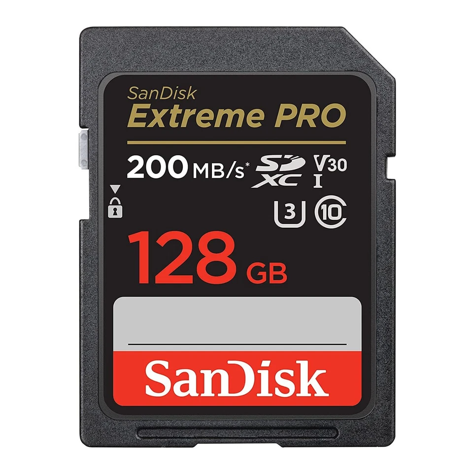 SanDisk 128GB Extreme PRO 200MBs Memory Card 4 pack Memory Case bundle FAST - Image 2 of 4
