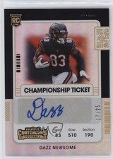 2021 Contenders Rookie Variation Championship Ticket /25 Dazz Newsome #248 11oq