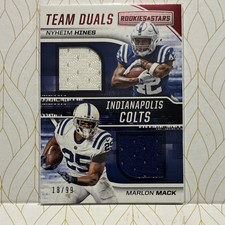 Panini 2018 Rookies & Stars Team Duals Mack Hines Colts Rookie MEM /99