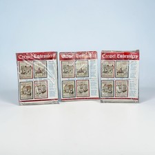 3 BUCILLA Sealed COLONIAL AMERICA Crewel Embroidery Kit 1994, 1996, 1997